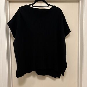 Vince Black Women's Sweater Poncho